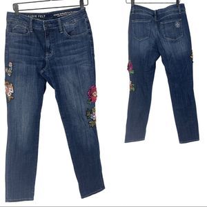 Laurie Felt LA Embroidered Boyfriend Jeans – Size 4